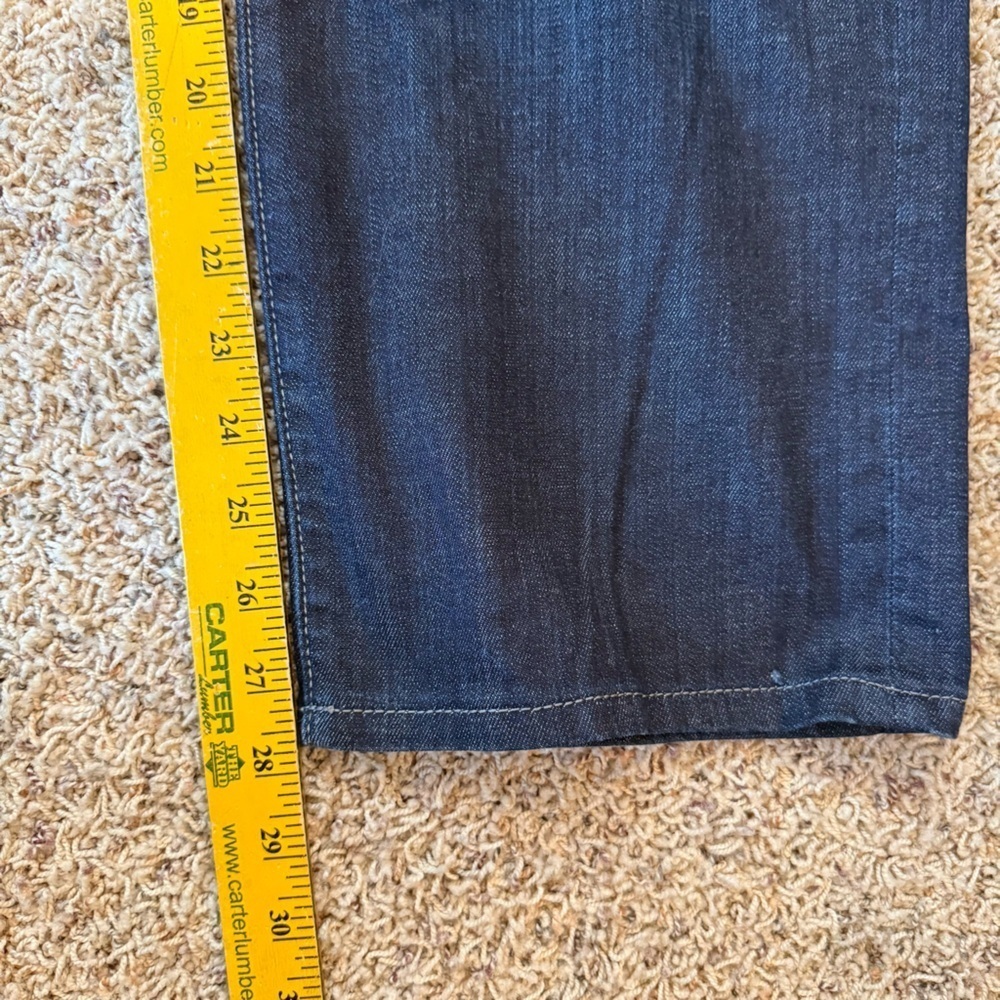 7 For All Mankind Austyn Jeans Mens 36x28 Dark Wash Straight Leg Designer Denim - Picture 12 of 13